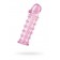 Гелевая розовая насадка на фаллос с шипами - 12 см. - Toyfa Basic - в Новочебоксарске купить с доставкой