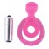 Розовая вибронасадка со стимулятор клитора   Язычок - Toyfa Basic - в Новочебоксарске купить с доставкой